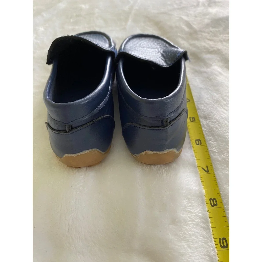 Unbranded Loafers Kids Size 9 Navy Blue Snakeskin Embossed Slip On Dress Shoes